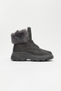 Damen Stiefel mit Kunstpelz in Grau