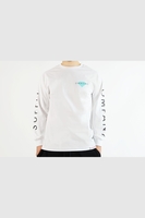 Diamond - Solides Long Shirt in Weiß mit Print auf den Armen