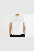 Diamond - Tonal OG Skript T-Shirt in Weiß mit grauem Logo Print