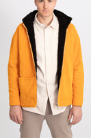 Fensh - Orange Cordjacke mit Fell und robustem Reißverschluss