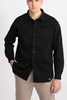 Fensh - Schwarzes Flanell Hemd bedruckt mit Europa Motiv