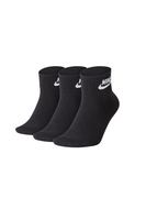 Nike - 3er Packung an schwarzen,  knöchelhohen,  Socken mit weißem Logo - SK0110-010