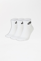 Nike - 3er Packung an weißen,  knöchelhohen,  Socken mit schwarzem Logo