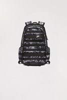Nike - Camouflage Sportrucksack mit vielen Reißverschluss Seitentaschen Schwaz,  Grau,  Weiß - BA6349-010
