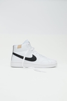 Nike - Court Royale 2 MID Retro Sneaker in Weiß mit schwarzem Swoosh - CQ9179-100