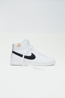 Nike - Court Royale 2 MID Retro Sneaker in Weiß mit schwarzem Swoosh - CQ9179-100