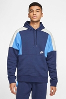 Nike - Drop Shoulder Hoodie in Nachtblau mit Blockmuster - CK4543-480