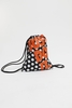 Nike - Heritage Sportbeutel mit Punktemuster in Scharz und Orange - BA6389-010