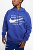 Nike - Kapuzenpullover in Königsblau mit weißem Print - CJ4861-455