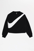 Nike - Sporliches Fleece mit Rundhalsausschnitt für Damen in Schwarz und Weiß - CJ7727-010