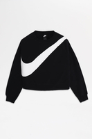 Nike - Sporliches Fleece mit Rundhalsausschnitt für Damen in Schwarz und Weiß - CJ7727-010