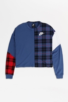 Nike - Sportswear Langarm Oberteil für Damen kariert in Marineblau - BV4674-469