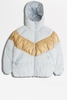 Nike - warme,  gesteppte Daunenjacke in Platinweiß und Gold - CT0489-043