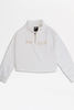 Nike - Weißes Sweatshirt mit Stehkragen und goldenem Reißverschluss für Damen - BV4990-100