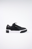 Puma - Cali - Damen Low Top Sneaker aus schwarzem Leder mit weißer Sohle 369155-03