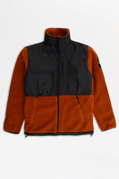The North Face - Denali Fleece Pullover mit Reißverschluss in Schwarz und Orangebraun - A381MG