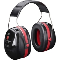 3M™ Peltor OPTIME III™ Kapselgehörschutz H540A 411 SV,  Farbe: rot/schwarz,  mit Kopfbügeln