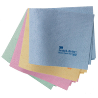 3M Scotch-Brite™ Microfaser-Vliestuch,  32 x 40 cm DUETTBU,  1 Packung = 5 Stück,  Farbe: blau