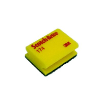 3M Scotch-Brite™ Reinigungsschwamm,  gelb/grün,  174/274 SCH174,  174 = 1 Karton = 200 Stück,  Format: 70 x 92 mm