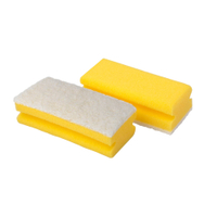 3M™ Scotch-Brite™ Schwamm 105 - 108,  70 mm x 130 mm SCH107,  1 Karton = 10 x 10 Stück,  Nr. 107,  gelb / weiß