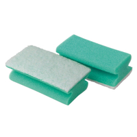 3M™ Scotch-Brite™ Schwamm 105 - 108,  70 mm x 130 mm SCH108,  1 Karton = 10 x 10 Stück,  Nr. 108,  grün/weiß