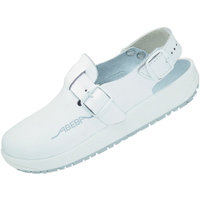 ABEBA Leder-Pantolette weiß Größe: 36