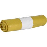 Abena Abfallsäcke Sækko Boy,  LDPE Recycled,  60 Liter 1 Karton = 15 Rollen à 10 Stück,  Farbe: gelb