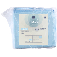 ABENA Bettschutzunterlage Abri-Cell,  8-lagig,  17g,  hellblau 1 Packung = 25 Stück,  60 x 90 cm,  800 ml Saugstärke