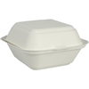 ABENA Burgerbox Bagasse,  weiß 1 Packung = 50 Stück,  Maße: 15, 3 x 14, 7 x 8, 2 cm