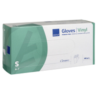 ABENA Classic Vinyl-Handschuhe,  transparent 1 Packung = 100 Stück,  Größe: S