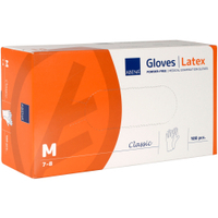 ABENA Latex Einweghandschuhe,  natur 1 Packung = 100 Stück,  Größe M