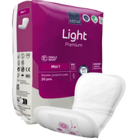 ABENA Light Premium Inkontinenzeinlagen,  Mini 1 1000021337,  1 Packung = 20 Stück