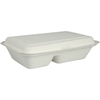 ABENA Menübox,  Bagasse,  2-geteilt,  weiß,  25 x 16, 2 x 6, 3 cm 1 Packung = 50 Stück