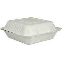 ABENA MenüBox,  Bagasse,  weiß,  22 x 22 x 8 cm 1 Packung = 50 Stück