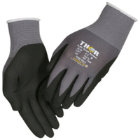 ABENA Nitrilhandschuhe Thor Flex,  halbgetaucht,  schwarz 1 Packung = 12 Paar,  Größe 8