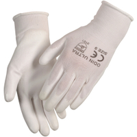 ABENA Odin Ultra White Arbeitshandschuhe,  PU-Handschuhe 1 Packung = 12 Paar,  Größe 8