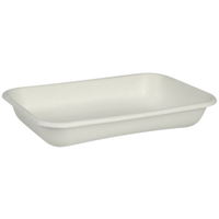 ABENA Schale,  Bagasse,  weiß 1 Packung = 50 Stück,  Fassungsvermögen: 950 ml