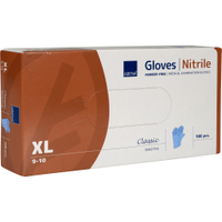 ABENA Sensitive Nitril Einweghandschuhe,  blau 1 Karton = 10 Packungen = 1000 Stück,  Größe XL