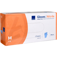 ABENA Sensitive Nitril Einweghandschuhe,  blau 1 Packung = 100 Stück,  Größe M