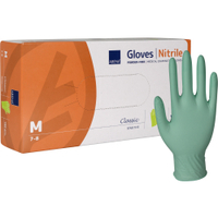 ABENA Sensitive Nitril Einweghandschuhe,  hellgrün 1 Packungen = 100 Stück,  Größe M
