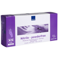 ABENA Sensitive Nitril Einweghandschuhe,  lila 1 Packungen = 100 Stück,  Größe XS