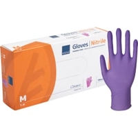 ABENA Sensitive Nitril Einweghandschuhe,  lila 290722,  1 Karton = 10 Packungen à 100 Stück,  Größe M