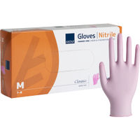 ABENA Sensitive Nitril Einweghandschuhe,  pink 1 Packung = 100 Stück,  Größe M
