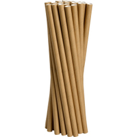 ABENA Strohhalme Papier Jumbo,  Braun,  25 cm,  Ø 0, 8 cm 1 Packung = 100 Stück