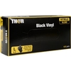 ABENA Thor Black Vinyl Einweghandschuhe,  puderfrei,  schwarz 1 Packung = 100 Stück,  Größe L