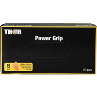ABENA Thor Power Grip Einmalhandschuhe,  orange 1 Karton = 10 Packungen à 50 Stück,  Größe S