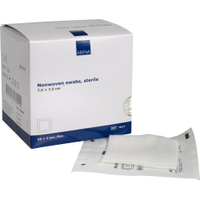 ABENA Vlieskompresse,  steril 7017,  1 Packung = 50 x 2 Stück,  7, 5 x 7, 5 cm