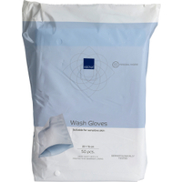 ABENA Waschhandschuh für die Körperpflege,  für empfindliche Haut 1999918642,  1 Packung = 50 Waschhandschuhe,  Farbe: blau