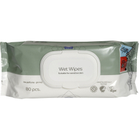 ABENA Wet Wipes Feuchtpflegetücher,  Waschen ohne Wasser 1 Packung = 80 Tücher