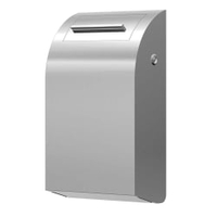 Abfallbehälter mit Einwurfklappe SteelTec DESIGN,  7 Liter CONT18270710283,  Maße (B x H x T): 279 x 482 x 350 mm